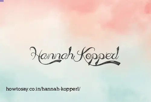 Hannah Kopperl