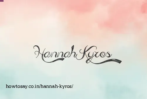 Hannah Kyros