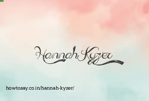 Hannah Kyzer