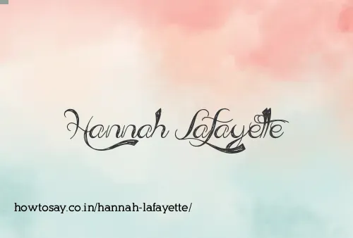 Hannah Lafayette