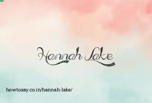 Hannah Lake