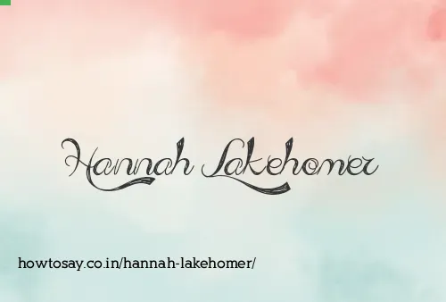 Hannah Lakehomer