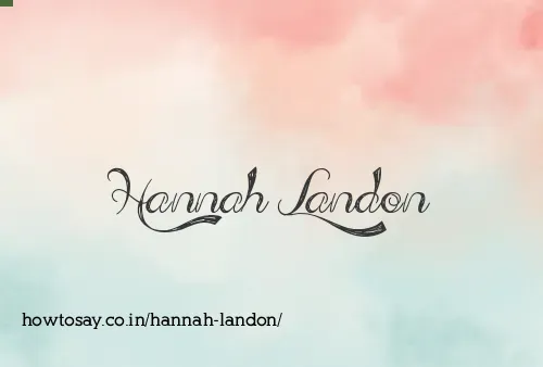 Hannah Landon