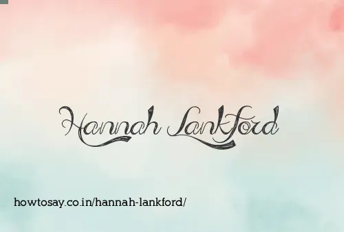 Hannah Lankford