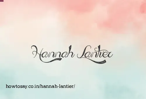 Hannah Lantier