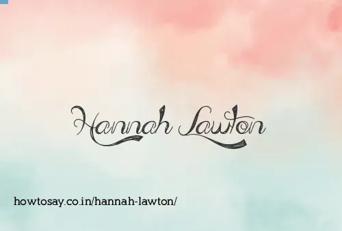 Hannah Lawton