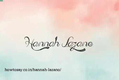 Hannah Lazano