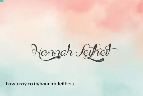 Hannah Leifheit