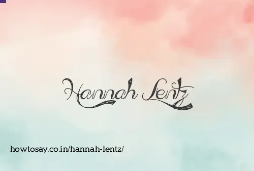 Hannah Lentz