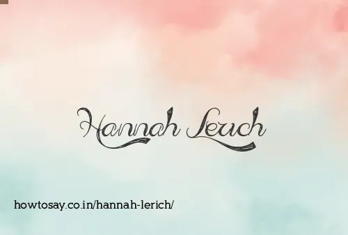 Hannah Lerich