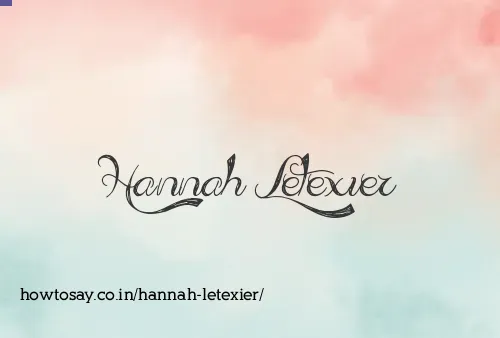 Hannah Letexier