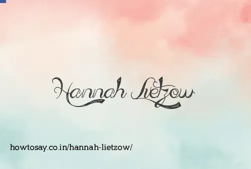 Hannah Lietzow