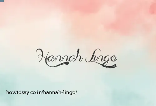 Hannah Lingo