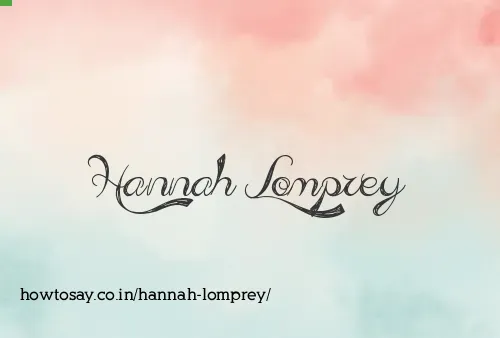 Hannah Lomprey