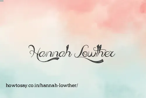 Hannah Lowther