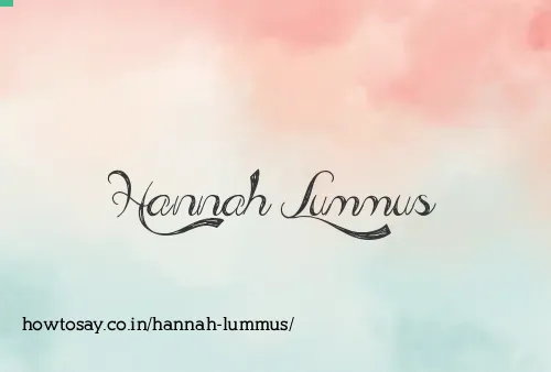 Hannah Lummus