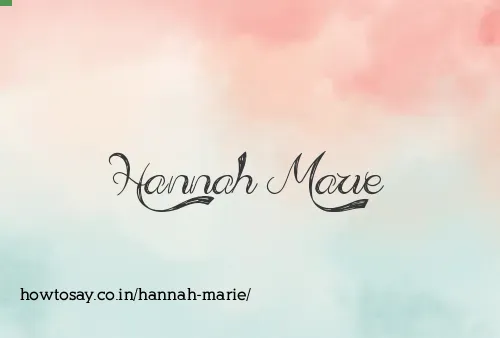 Hannah Marie