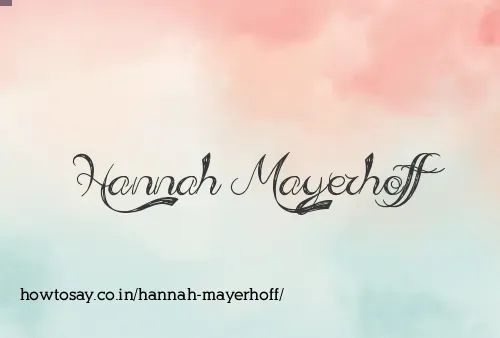 Hannah Mayerhoff
