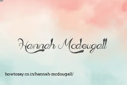 Hannah Mcdougall