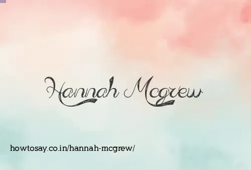Hannah Mcgrew