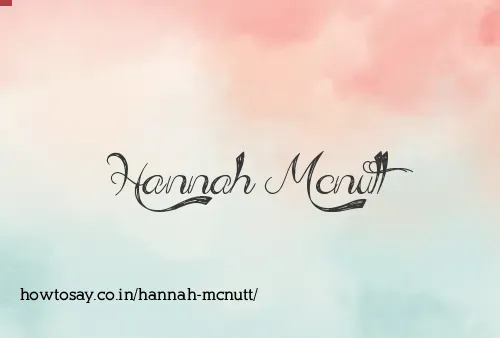 Hannah Mcnutt