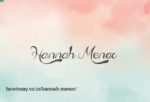 Hannah Menor