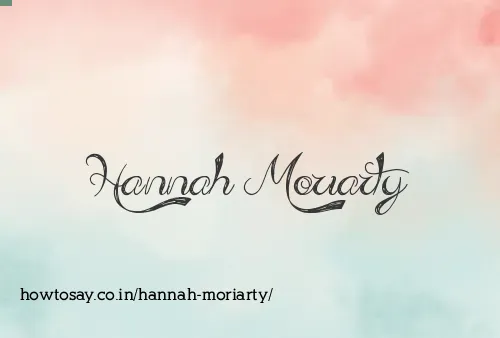 Hannah Moriarty