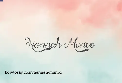 Hannah Munro