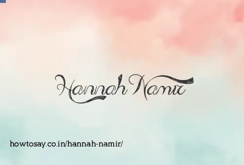 Hannah Namir