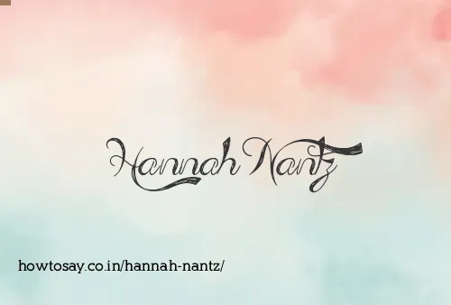 Hannah Nantz