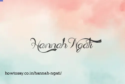 Hannah Ngati