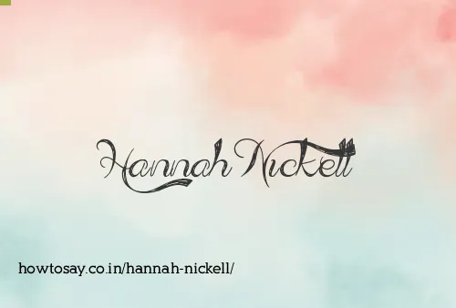 Hannah Nickell