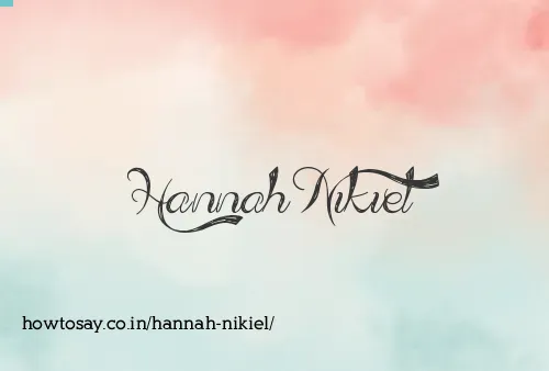 Hannah Nikiel