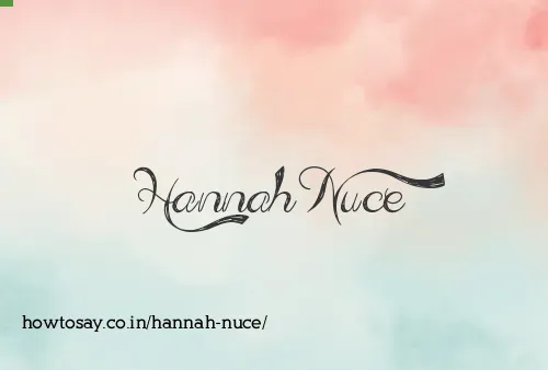 Hannah Nuce