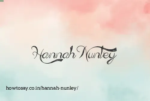 Hannah Nunley