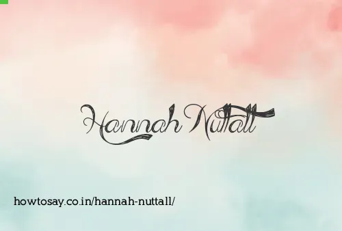 Hannah Nuttall