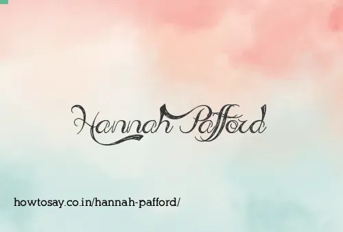 Hannah Pafford