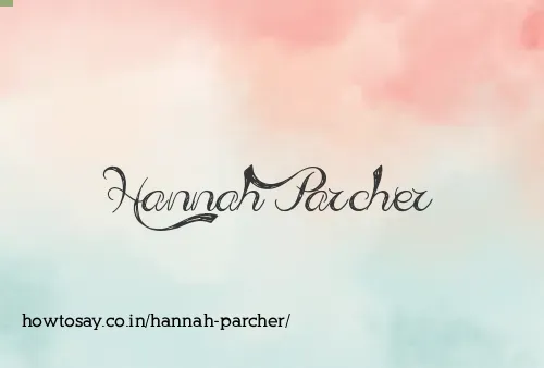 Hannah Parcher
