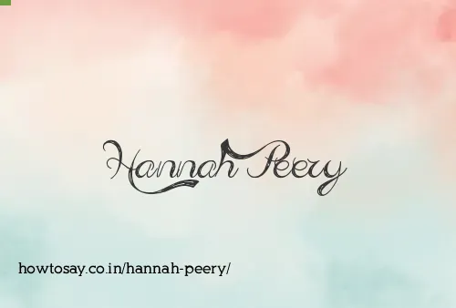 Hannah Peery