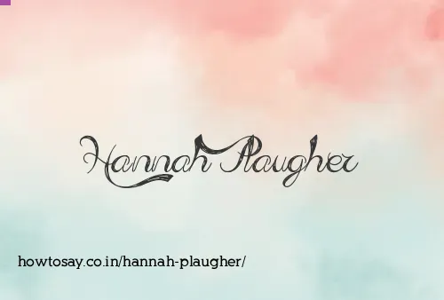 Hannah Plaugher
