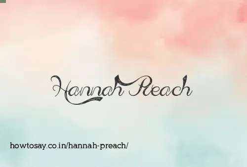 Hannah Preach