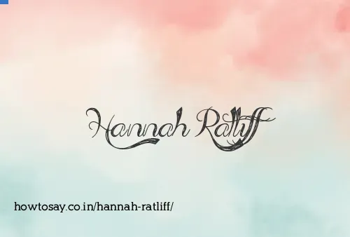 Hannah Ratliff