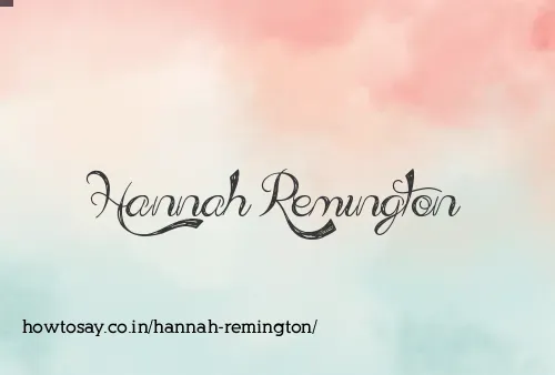 Hannah Remington