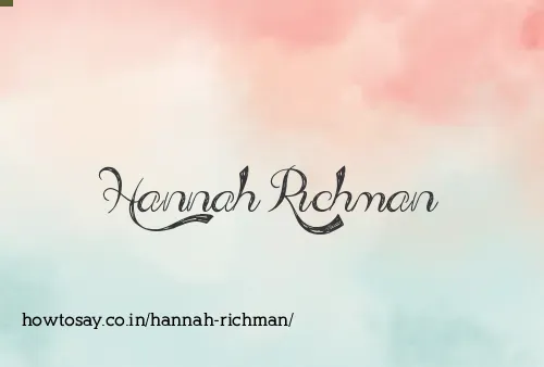 Hannah Richman