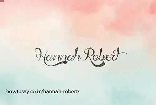Hannah Robert