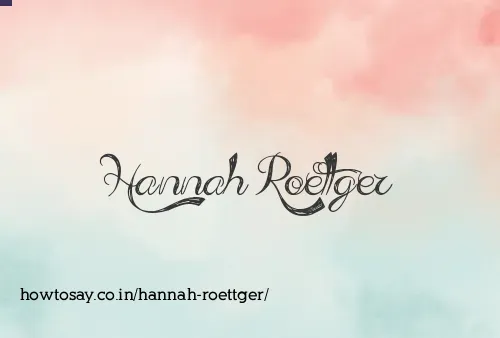 Hannah Roettger