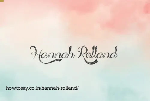 Hannah Rolland