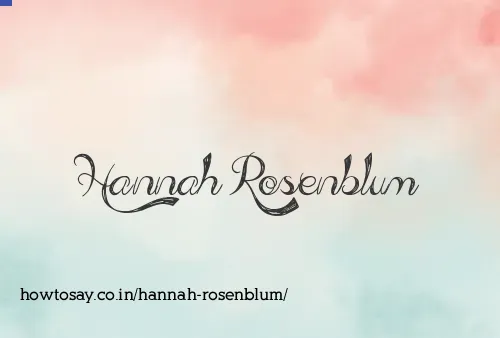 Hannah Rosenblum