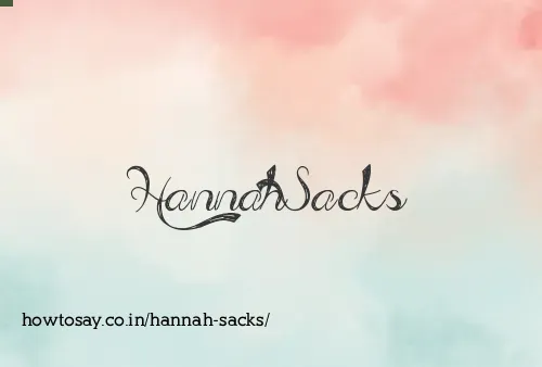 Hannah Sacks