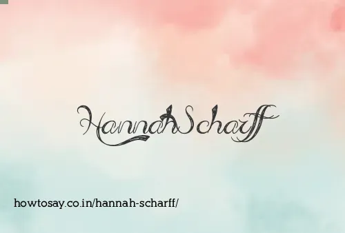 Hannah Scharff